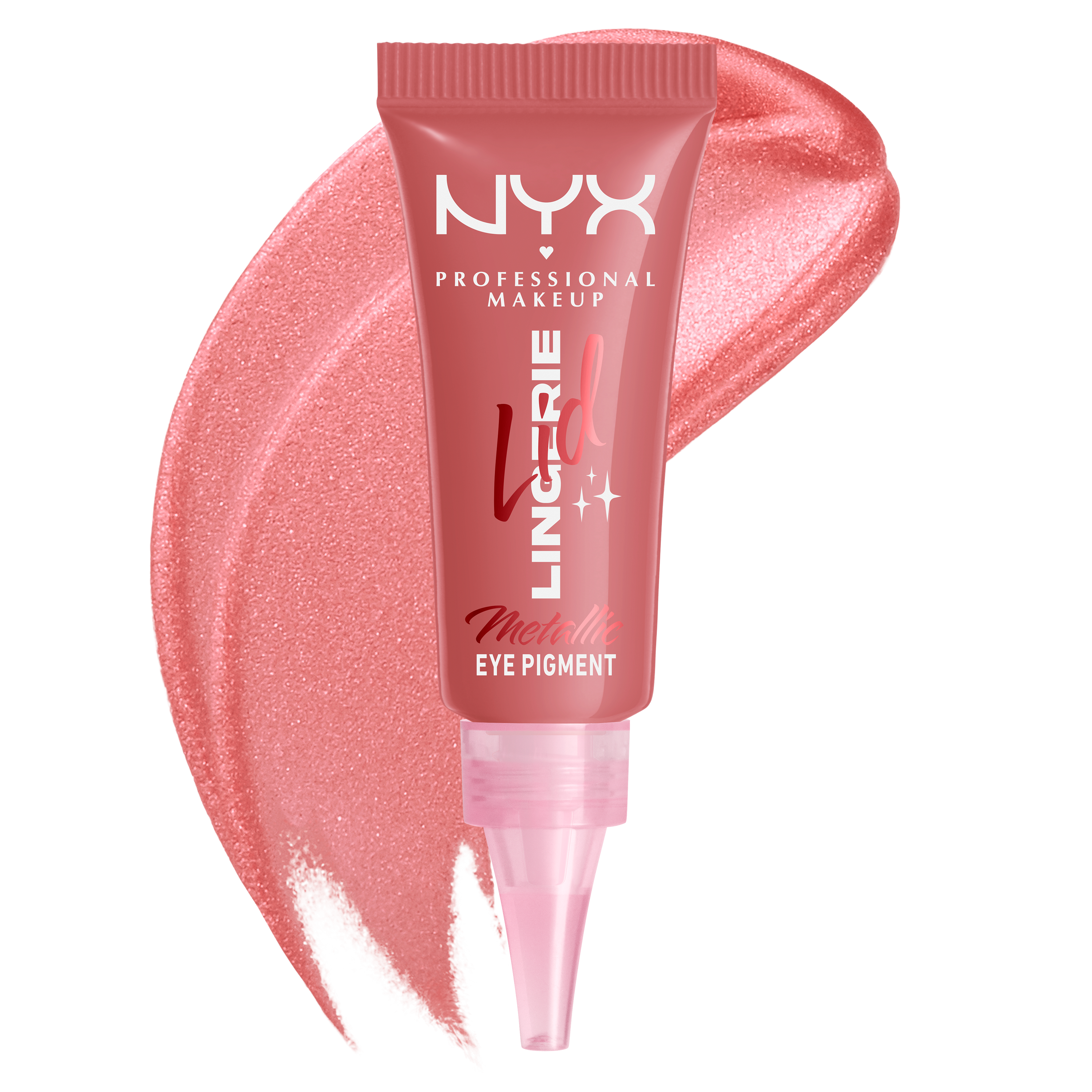 NYX Professional Makeup Lid Lingerie Cream Eye Pigment - Long-Wear Cream Eyeshadow No Primer Risky Ros $12